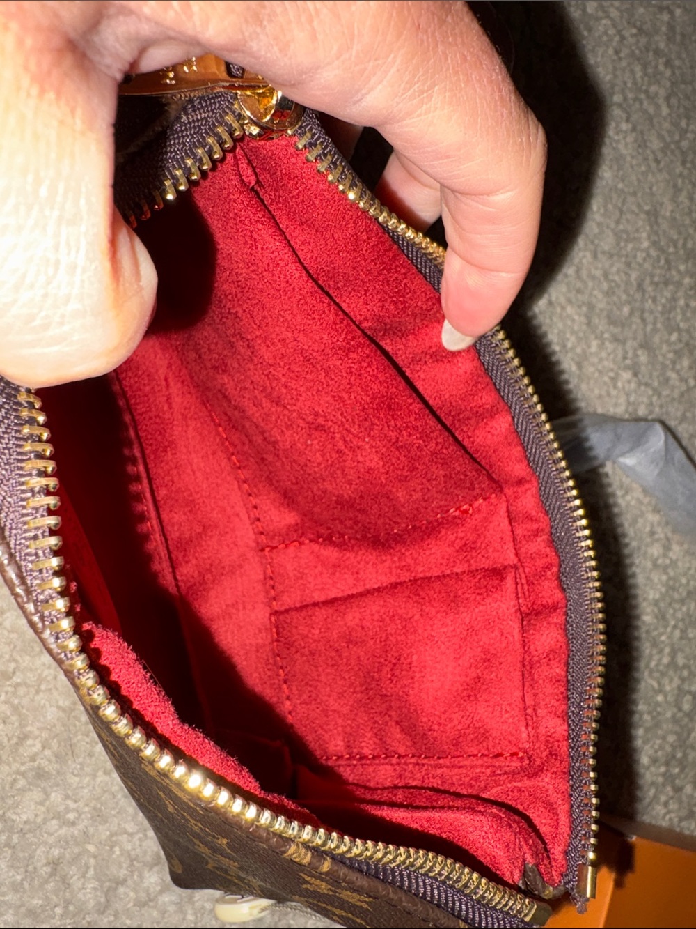 Brown Monogram Bag with Decorative Studs and Black Strap - Picture 5 of 8